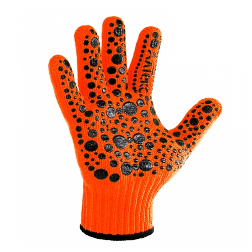 Перчатки трикотажные с ПВХ ПРЕМИУМ Колор, оранжевые